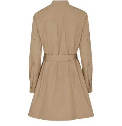 Givenchy Taupe Safari Dress In Poplin In Beige