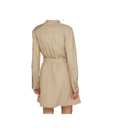 Givenchy Taupe Safari Dress In Poplin In Beige