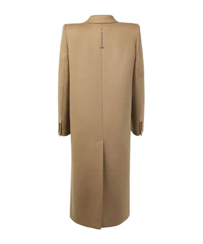 Alexander Mcqueen Midi Trench Coat In Beige