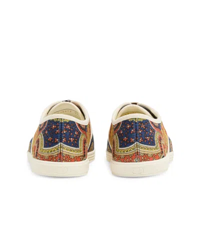 Valentino Sneaker Bay By Bay Denim Print In White