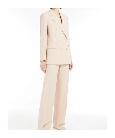 Max Mara Wool Satin Blazer In White