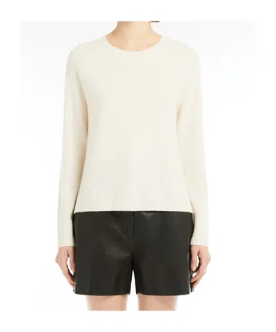Weekend Max Mara Weekend Maxmara Ghiacci Jumper Ivory In Beige