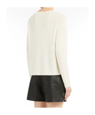 Weekend Max Mara Weekend Maxmara Ghiacci Jumper Ivory In Beige