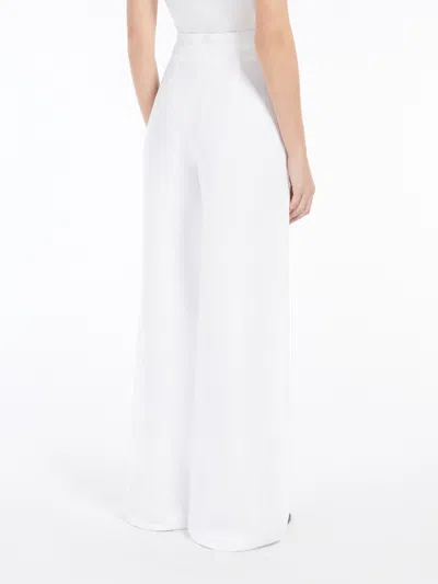 Max Mara High Belt Loop Casual Pants In White