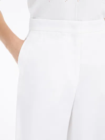 Max Mara High Belt Loop Casual Pants In White