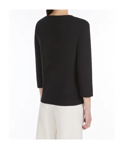 Max Mara Cotton Jersey T-shirt In Black