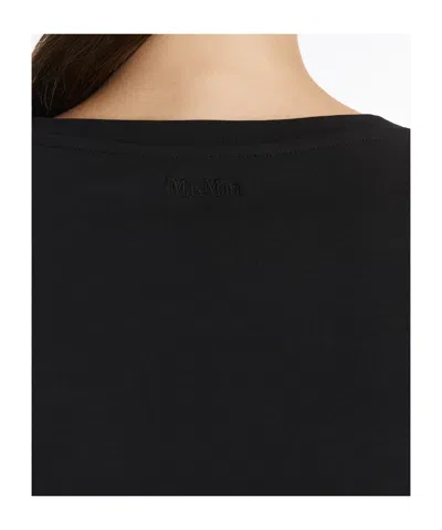 Max Mara Cotton Jersey T-shirt In Black