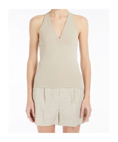Max Mara Sleeveless Top In Acid Green