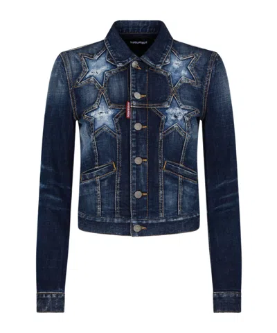 Dsquared2 Long Sleeve Denim Jacket In Black