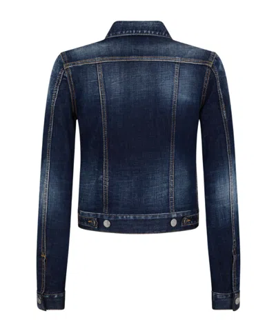 Dsquared2 Long Sleeve Denim Jacket In Black