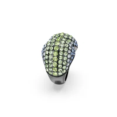 Swarovski Sublima Cocktail Ring In Black