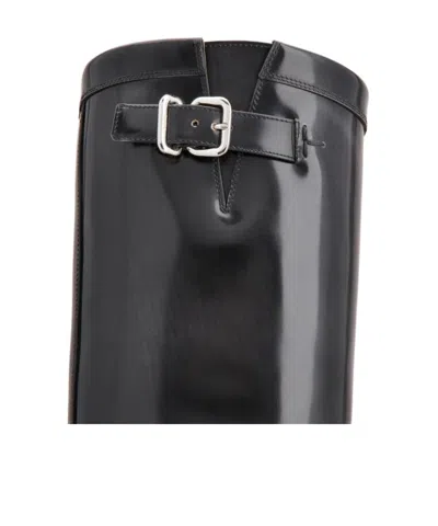 Tod's Platform Leather Boots In Black