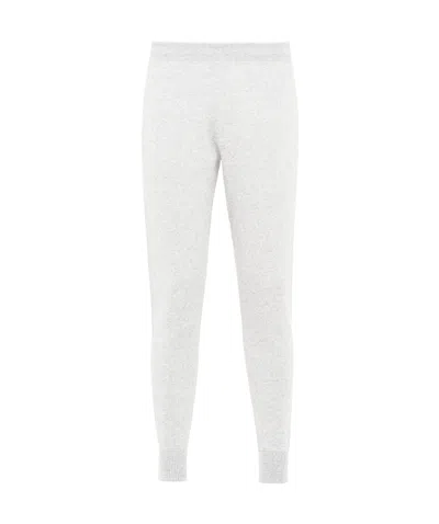 Prada Elastic Waist Casual Pants In White