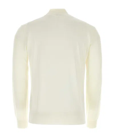 Pt Torino Foldable Cuffs Wool Knit In White