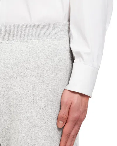 Prada Elastic Waist Casual Pants In White