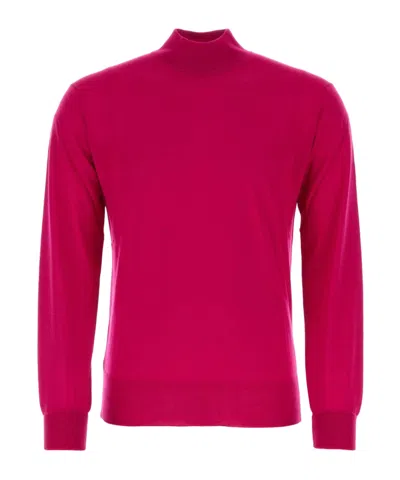 Pt Torino Versatile Ribbed Wool Sweater In Pink