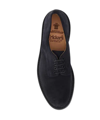 Tricker's Midnight Blue Suede Daniel Lace-up Shoes