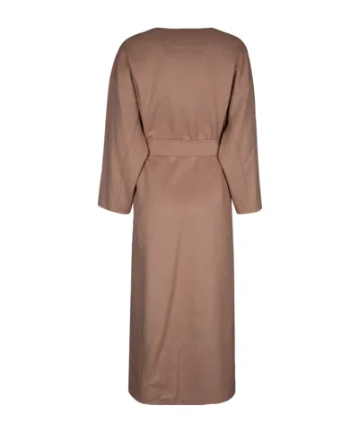 Dior Long-sleeved Coat In Brown