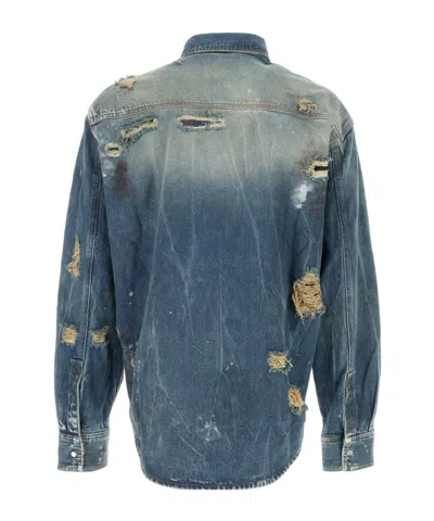 Vetements Camicia In Denim  Uomo In Blue