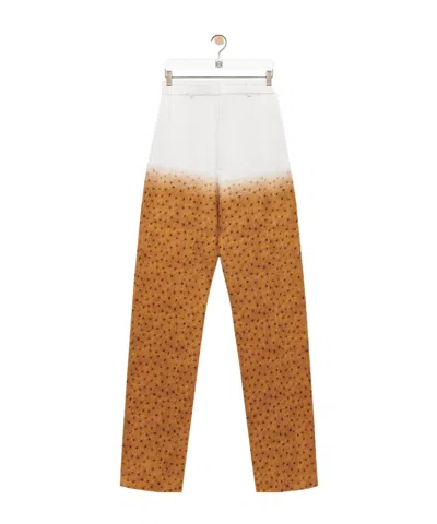 Loewe Pantalone In Crepe Stampato Donna In Multicolor