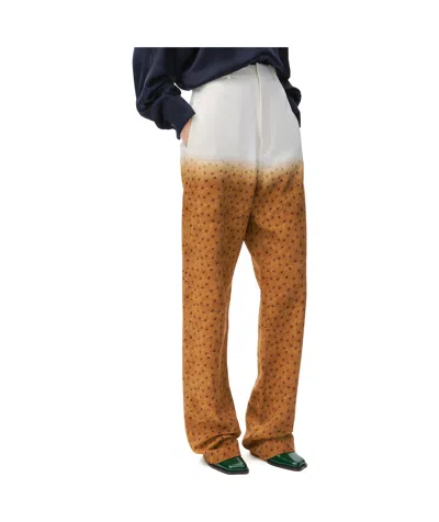 Loewe Pantalone In Crepe Stampato Donna In Multicolor