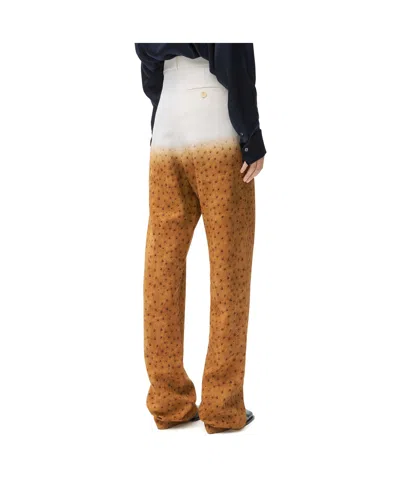 Loewe Pantalone In Crepe Stampato Donna In Multicolor