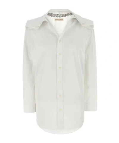 Y/project White Poplin Shirt In White