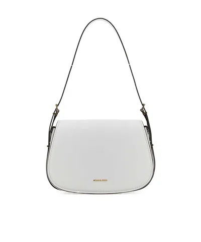 Michael Michael Kors Michael By Michael Kors White Leather Moore Shoulder Bag In White