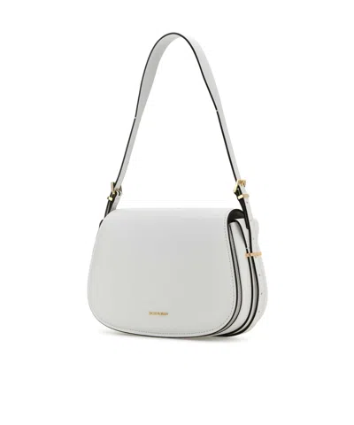 Michael Michael Kors Michael By Michael Kors White Leather Moore Shoulder Bag In White