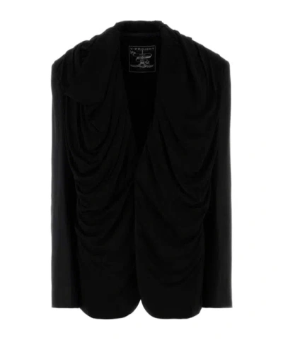 Y/project Y Project Women Black Stretch Twill Oversize Blazer In Black
