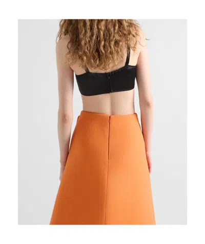 Prada Satin Bra Top In Black