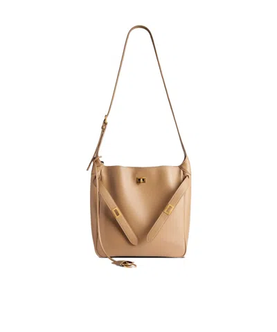 Balenciaga Bel Air Small Shoulder Bag In Latte