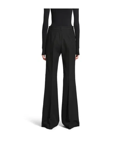 Balenciaga Tailored Flared Pants With Clean Waistband In Black