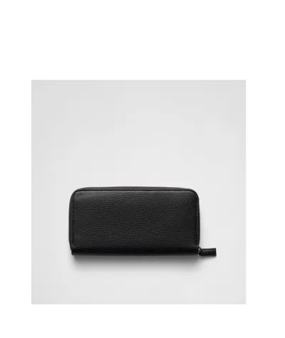 Prada Leather Wallet In Black