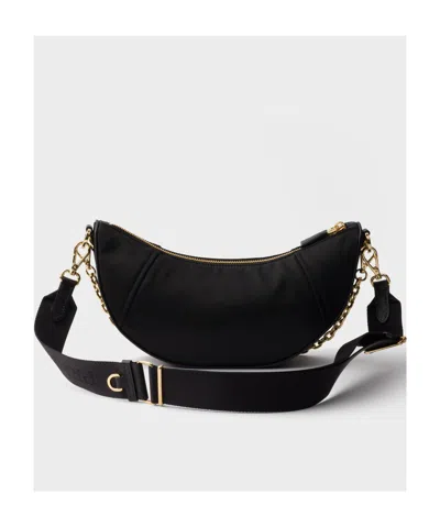 Prada Black Re-nylon Shoulder Bag In Black