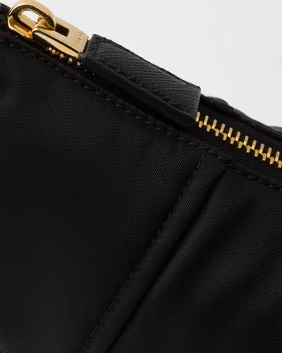 Prada Black Re-nylon Shoulder Bag In Black