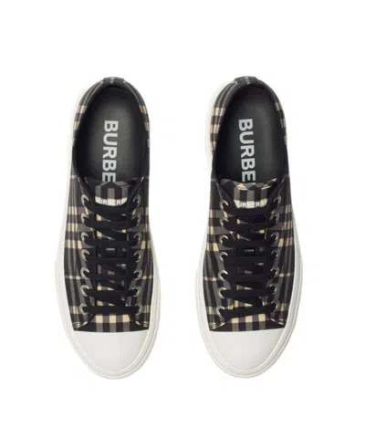 Burberry Checked Sneakers In Multicolor