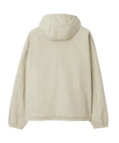 Burberry Checked Reversible Hooded Jacket In Gray