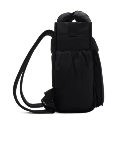 Burberry Ekd-embroidered Woven Changing Backpack In Black