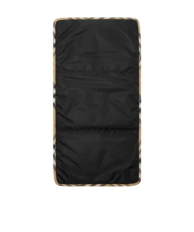 Burberry Ekd-embroidered Woven Changing Backpack In Black