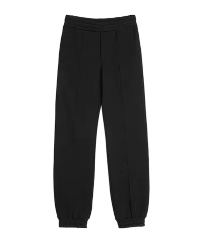 Valentino Logo-patch Chenille Track Pants In Black