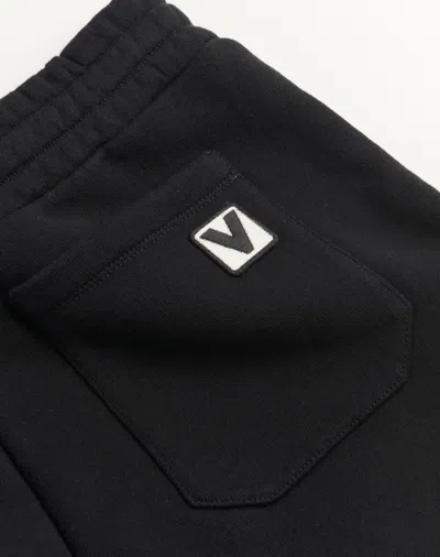 Valentino Logo-patch Chenille Track Pants In Black