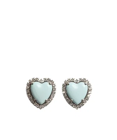 Valentino Garavani Coeur Hyperbole Heart Earrings In Multicolor