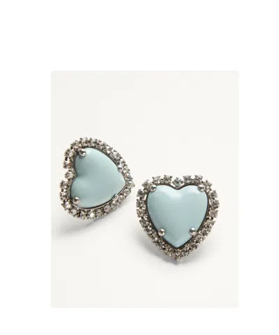 Valentino Garavani Coeur Hyperbole Heart Earrings In Multicolor