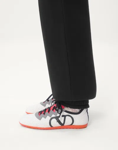 Valentino Logo-patch Chenille Track Pants In Black