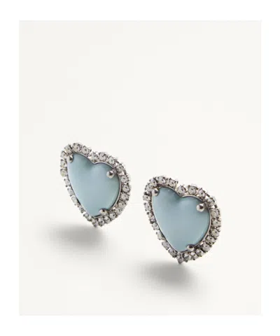 Valentino Garavani Coeur Hyperbole Heart Earrings In Multicolor