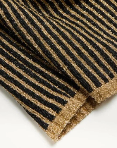 Valentino Lurex Sweater In Black/gold