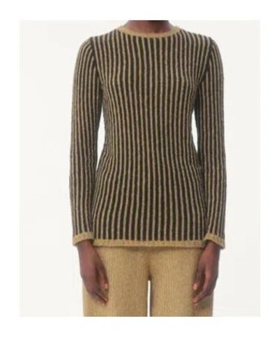 Valentino Lurex Sweater In Black/gold