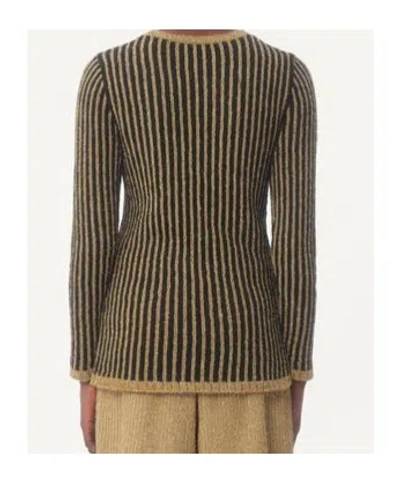Valentino Lurex Sweater In Black/gold