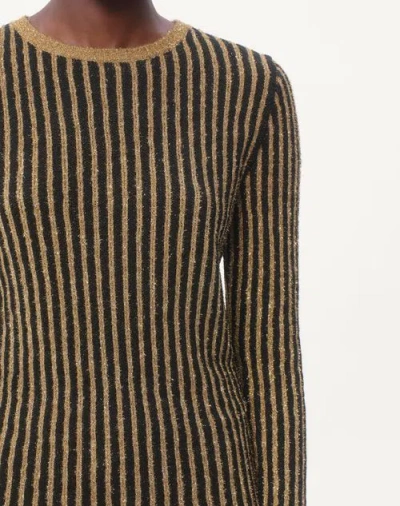 Valentino Lurex Sweater In Black/gold
